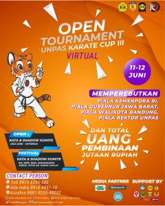 KOM UNPAS Akan Gelar Open Tournament National Unpas Karate Cup III Virtual 2021