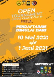 KOM UNPAS Akan Gelar Open Tournament National Unpas Karate Cup III Virtual 2021