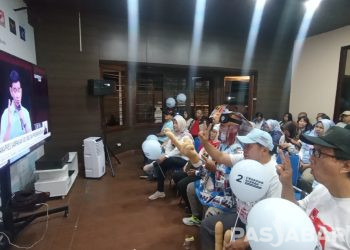 Kemeriahan Nobar Debat Cawapres di Kantor TKD Prabowo-Gibran