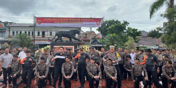 Puluhan Bintara Remaja yang Tugas di Polresta Bandung Jalani Tradisi Pembaretan