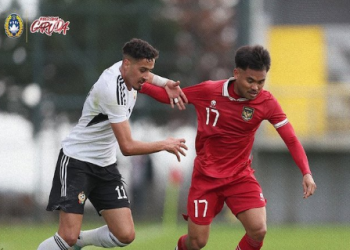 Aksi Saddil Ramdani dalam laga uji coba melawan Libya, Selasa (2/1/2024). (c) PSSI Official