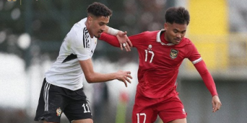 Aksi Saddil Ramdani dalam laga uji coba melawan Libya, Selasa (2/1/2024). (c) PSSI Official