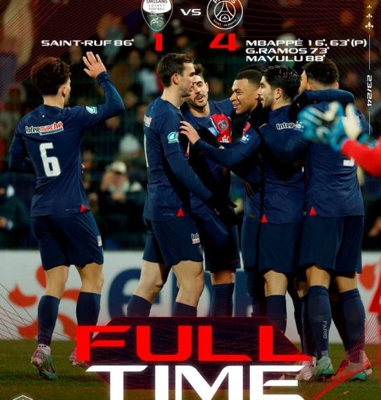 Mbappe Bawa PSG ke 16 Besar Piala Prancis setelah Takalukan US Orleans di Kandangnya Sendiri