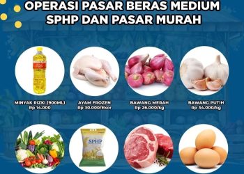 Jadwal Operasi Pasar Beras Medium SPHP dan Pasar Murah di Kota Bandung
