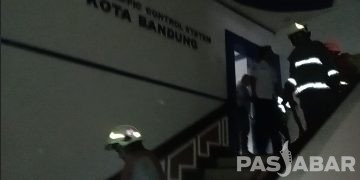 Atap Ruangan ATCS Dishub Kota Bandung Terbakar