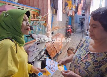 Petugas Puskesmas dan Kelurahan Beri Pbat Abate ke Rumah Warga di Cijerah