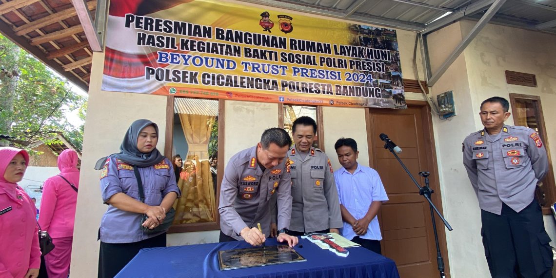 Pembangunan Rumah Layak Huni di Cicalengka Diresmikan Kapolresta Bandung