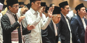 Presiden dan Wakil Presiden Shalat Idul Fitri di Masjid Istiqlal