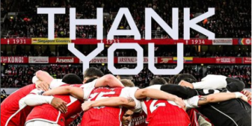 Arsenal Menang 2-1 atas Everton, Tapi Gagal Menjadi Juara Liga Inggris