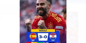 Piala Eropa 2024 : Spanyol Lumat Kroasia 3-0, Modal Besar Lawan Italia Dilaga Kedua