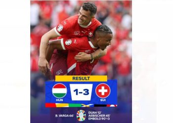 Piala Eropa 2024 : Swiss Kalahkan Hungaria 3-1, Michel Aebischer Siap Bersinar Euro 2024