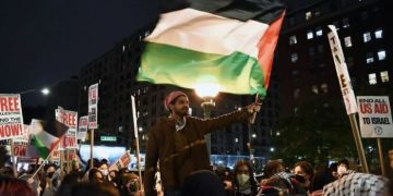 demonstran pro-palestina