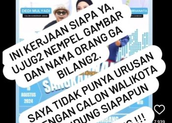 Foto dan Nama Dicatut Doel Sumbang dan Sule Kritik Bakal Calon Walikota Bandung dari Gerindra