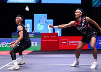 Fajar/Rian Kalahkan Pasangan Ganda Putra China Xie Hao Nan/Zeng Wei Han