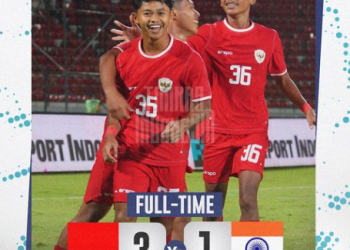Indonesia Unggul 3-1 Atas India di Laga Uji Coba