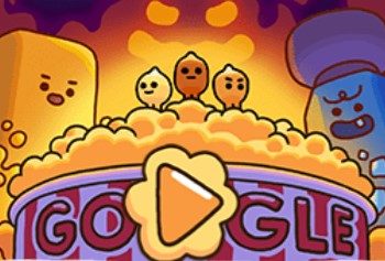 Google Doodle ajak Maen Game Peringati Mesin Popcorn Terbesar