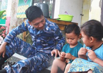 Lanud Husein Sastranegara Berikan Trauma Healing anak Korban Bencana Cianjur