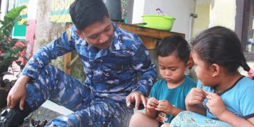 Lanud Husein Sastranegara Berikan Trauma Healing anak Korban Bencana Cianjur