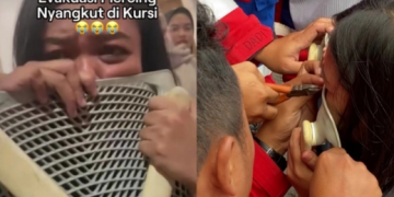 Piercing Hidung Nyangkut di Kursi, Damkar Turun Tangan