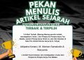 144 Peserta Meriahkan Pekan Menulis Artikel Sejarah HUT ke-1 Temu Sejarah