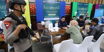 Pengamanan Ketat di Lokasi Penukaran Uang