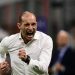 Ekspresi pelatih Juventus, Massimiliano Allegri, dalam laga Liga Italia 2023-2024 kontra AC Milan di San Siro pada 22 Oktober 2023. (Photo by Marco BERTORELLO / AFP)(AFP/MARCO BERTORELLO)
