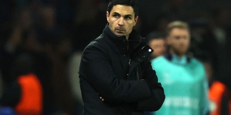 Pelatih Arsenal asal Spanyol Mikel Arteta. (AFP/THOMAS SAMSON)