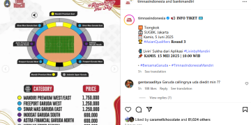 Harga Tiket Indonesia vs China Resmi Dirilis, Termurah Rp300 Ribu