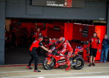 Marc Marquez di MotoGP inggris 2025. (Foto: Ducati)
