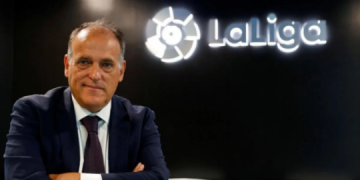 Presiden La Liga Javier Tebas. (REUTERS/Paul Hanna/File Photo)