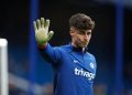Kiper Chelsea Kepa Arrizabalaga. (c) AP Photo/David Cliff