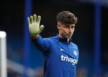Kiper Chelsea Kepa Arrizabalaga. (c) AP Photo/David Cliff