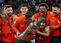 Cristiano Ronaldo juara UEFA Nations League 2025 bersama Portugal. (REUTERS/Kai Pfaffenbach)