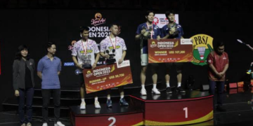harapan pupus, Sabar/Reza gagal juara di Final Indonesia Open 2025. (PBSI)