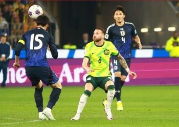 Suasana duel Australia vs Jepang di Perth Stadium, Perth dalam laga kesembilan Grup C ronde ketiga Kualifikasi Piala Dunia 2026 Zona Asia, Kamis (5/6/2025) malam WIB. (AFC)