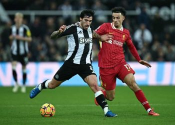 Gelandang Newcastle United, Sandro Tonali. (PAUL ELLIS/AFP)