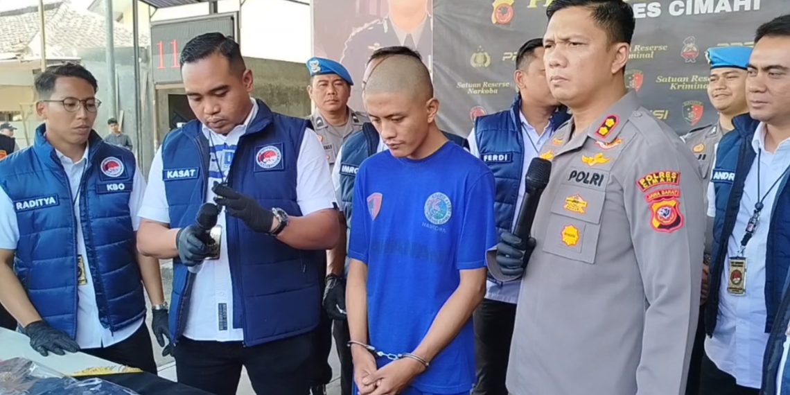 Polres Cimahi Gerebek Pengedar Ganja Sintesis, 37 Paket Edar Diamankan