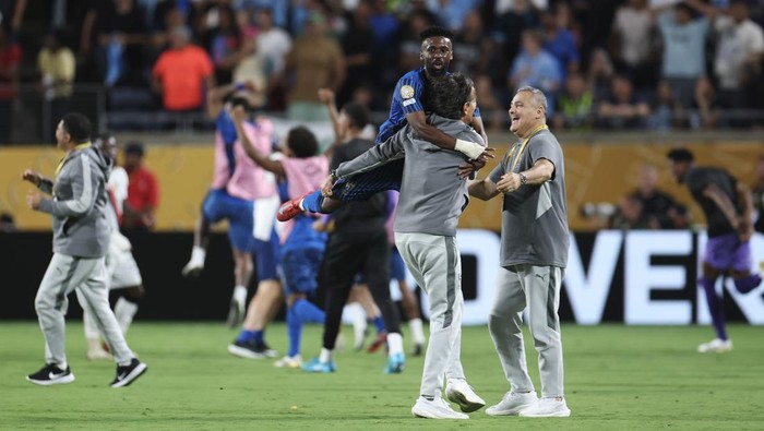 selebrasi kemenangan Al Hilal atas Manchester City. (Foto: Getty Images/Francois Nel)