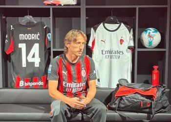 Luka Modric akan menggunakan nomor punggun 14 di AC Milan.(TANGKAPAN LAYAR)