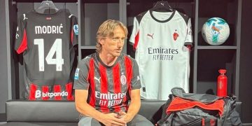 Luka Modric akan menggunakan nomor punggun 14 di AC Milan.(TANGKAPAN LAYAR)