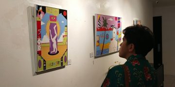 pengunjung sedang menikmati karya Ozimiyaki. (pasjabar)