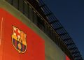 Lambang klub Barcelona. Foto: David Ramos/Getty Images