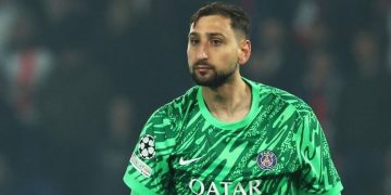 Kiper Paris Saint-Germain Gianluigi Donnarumma. (AFP/THOMAS SAMSON)