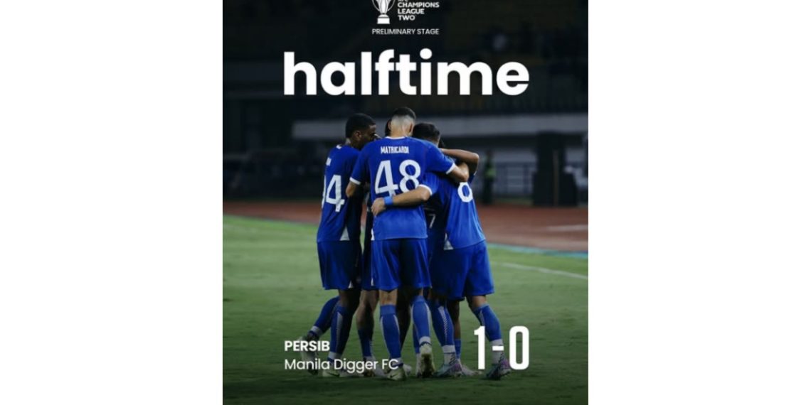 hasil babak pertama Persib Bandung vs Manilla Digger. (instagram/@persib)