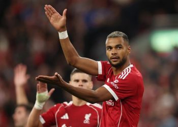 Cody Gakpo di laga Liverpool vs Athletic Bilbao. (Foto: Getty Images/Carl Recine)