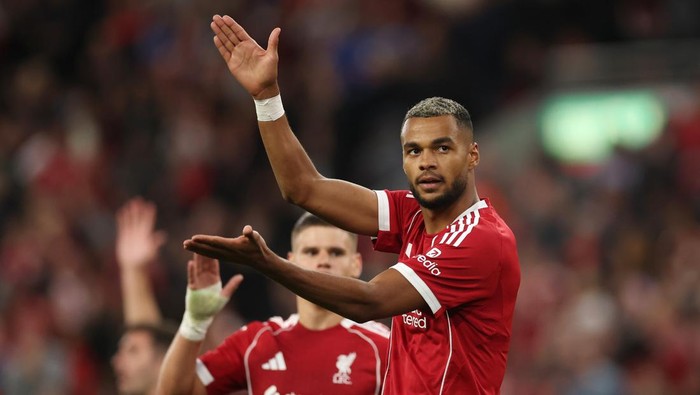 Cody Gakpo di laga Liverpool vs Athletic Bilbao. (Foto: Getty Images/Carl Recine)