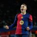 Selebrasi Fermin Lopez dalam laga La Liga antara Barcelona vs Valencia, Senin (27/1/2025). (c) AP Photo/Joan Monfort