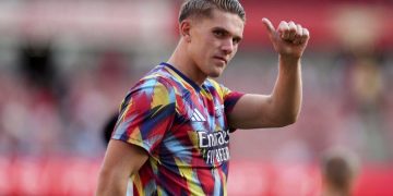 Penyerang Arsenal, Viktor Gyokeres. (c) John Walton/PA via AP