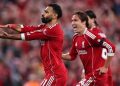 Mohamed Salah merayakan gol ke gawang Bournemouth. Foto: Getty Images/Robbie Jay Barratt - AMA