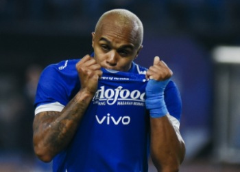 selebrasi William Marcilio usai membobol gawang Western Sydney Wanderers. (instagram/@persib)